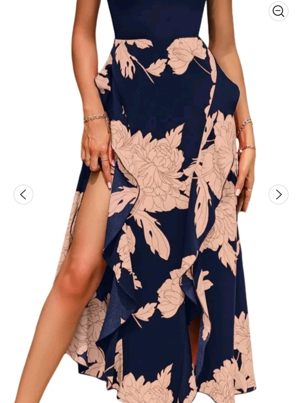 FreshPretty Navy Pink Floral Patchwork Midi Dress NWT Size M